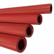 Полипропиленовая труба напорная армированная стекловолокном круглая красная для горячего водоснабжения S 2,5 (SDR 6) PP-RCT 20х3,4 мм ГОСТ/ТУ